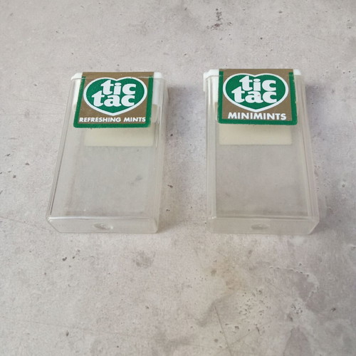 Tic Tac collectible candy boxes used, pack of 2, 1980s
