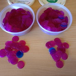 Plastic Bingo Chips American used, two boxes