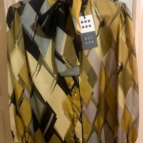 Access Women's Shirts With Bow Tie Design New Size L