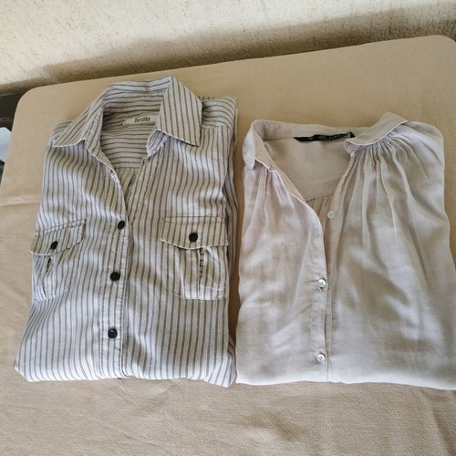 Shirts like new, striped Bershka S and Zara XS gift