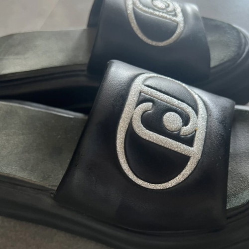 Liu Jo slippers like new, black and silver, size 36