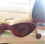  ΜΟΜΑ handmade Italian pink stamped leather high heel Mary-Janes/ MOMA χειροποίητες γόβες ΜΟΝΑΔΙΚΕΣ!!!! ΝΟΥΜΕΡΟ 38