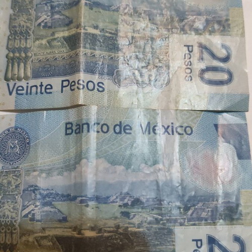 Mexico 20 Pesos banknotes like new, years 2002-2007, 6 pieces total