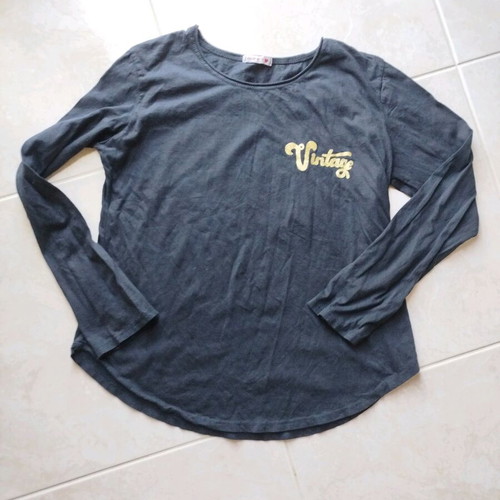 Black cotton blouse size M like new