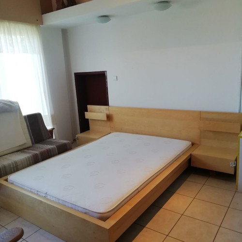 Ikea double bed used with 2 nightstands