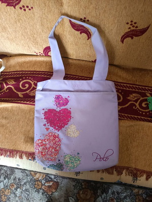 Polo shoulder bag used, purple