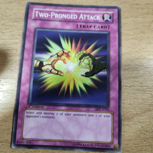 Yugi OH Two Pronged Attack card used