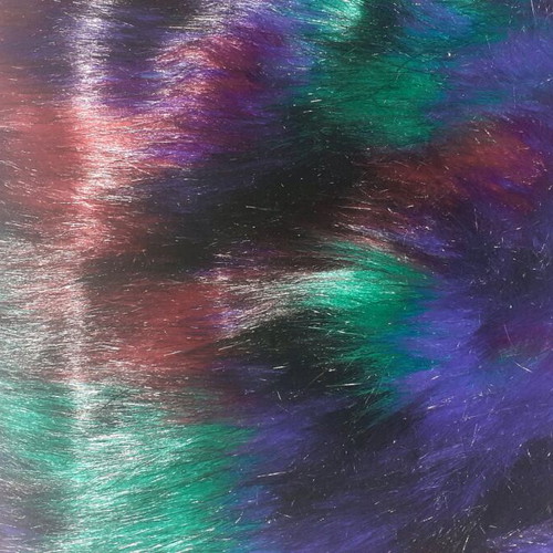 Eco fur bag new, multicolor, shoulder with gold-plated chain