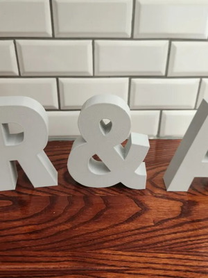 3D Latin letters, 10 cm length, 15 mm thickness