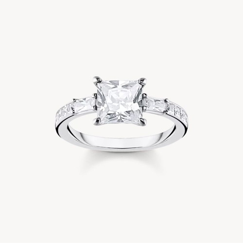 Thomas Sabo ring with white stones silver size 54 brand new