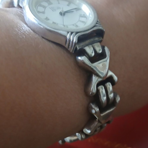 Lousir watch like new, 925 silver with stainless steel case