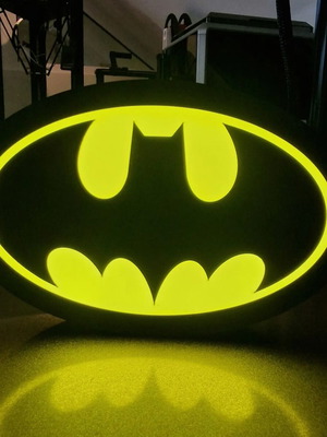 Batman 3D Print Lightbox like new, USB powered, plastic PLA