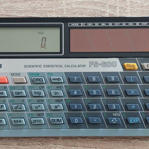 Canon FS-600 scientific statistical calculator vintage like new