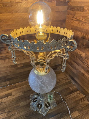 Vintage table lamp used without bulb