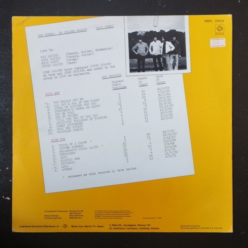 The Kinks 20 Golden Greats vinyl record used, rock