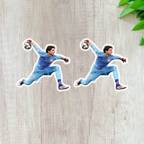 Konstantinos Tzolakis stickers of Olympiacos made to order, 2 pieces