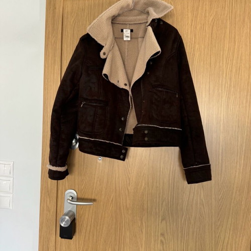 Morgan coat like new with fur lining brown