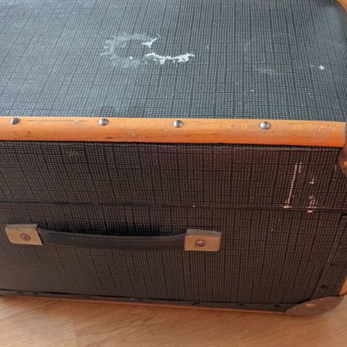 Vintage trunk suitcase 1950-1960 refurbished, large size