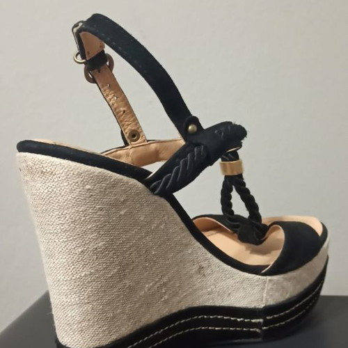 Gianna Kazakou women's platforms used, black, size 37
