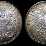  Γερμανια ασημενιο 3 mark 1911 J