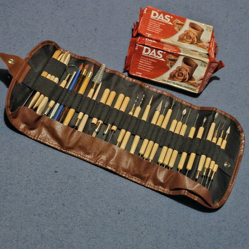 Sculpting and modeling set new with 3 DAS clays