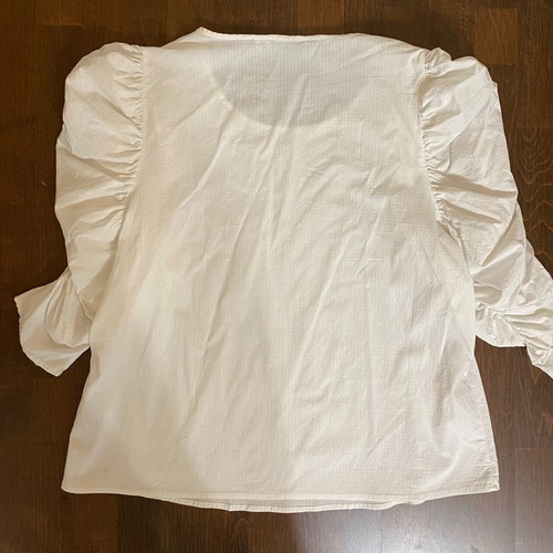 Numph white blouse XL with puff sleeve used
