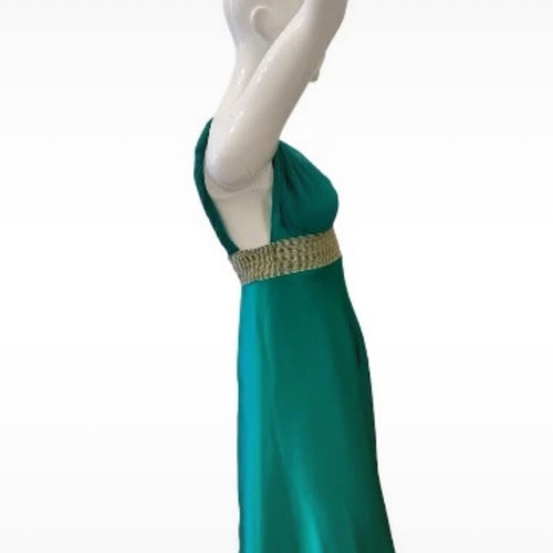 Konstantinos emerald dress like new with gold belt, size 46