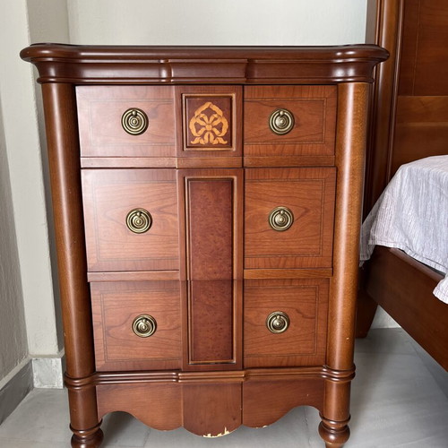 Bedroom furniture set like new with bed 160x200, dresser, mirror, 2 nightstands