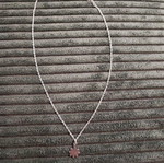 Necklace with daisy new, silver