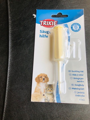 Trixie σύριγγα σιλικόνης για τάισμα σκύλου και γάτας 10ml καινούργιο με 3 θηλές