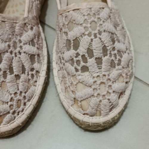 Marks & Spencer espadrilles with lace, size 38, soft pink