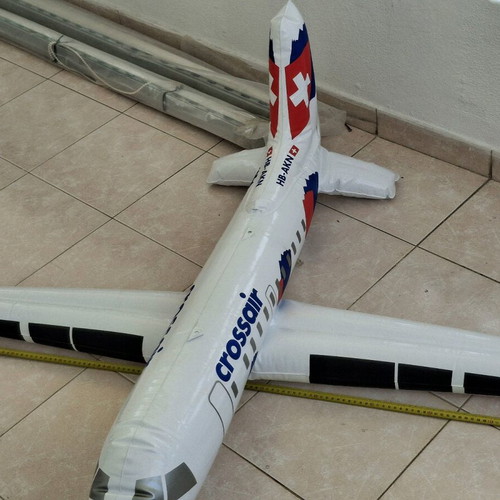 Inflatable airplane collectible like new large Crossair
