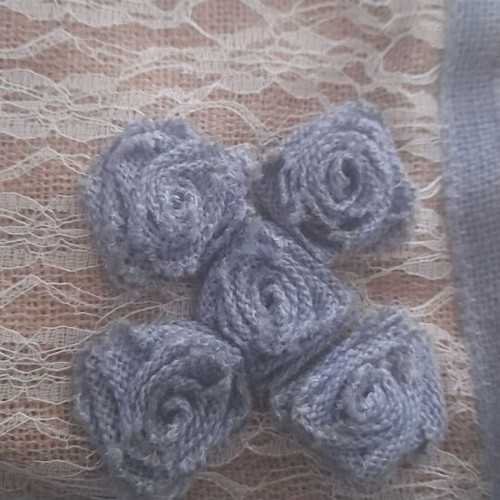 Decorative pillowcase large handmade from burlap and lace