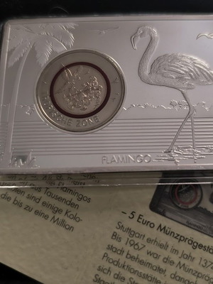 5 Euro Tropical Zone 2017 PP in 2oz silver bar new