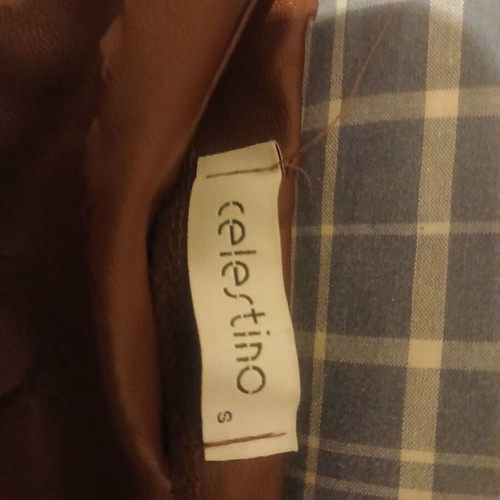 Celestino mini leather skirts like new, black and brown, size S