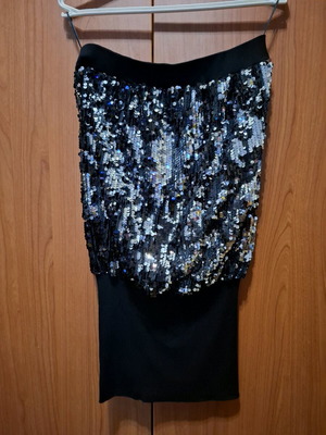 BSB black blouse with sequins, size M, like new