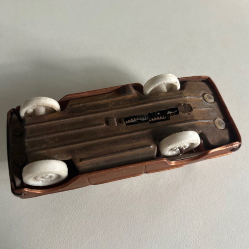 Priftis car bone toy used, 60s-70s with tin base