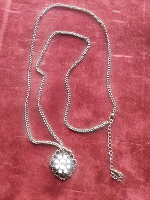 Jewelry new silver necklace 40 cm chain with 3x3.5 cm pendant