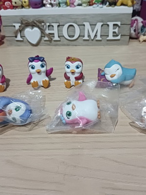 Magiki Penguin figures used, color changing and glow in the dark
