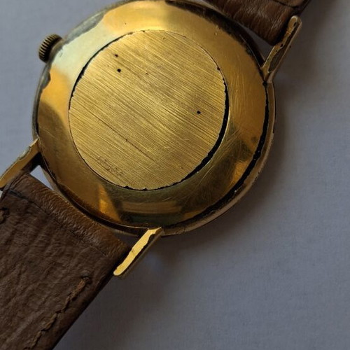 Milus Swiss Collection men's winding watch used, beige and gold