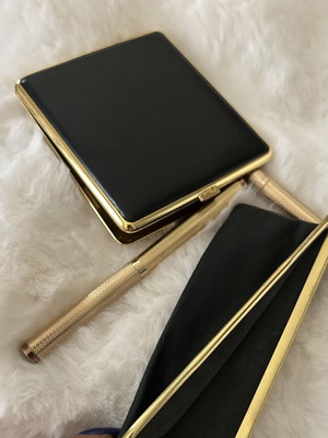 Kaweco Vintage 18K Heavy Gold Writing Set new, pen and rollerball