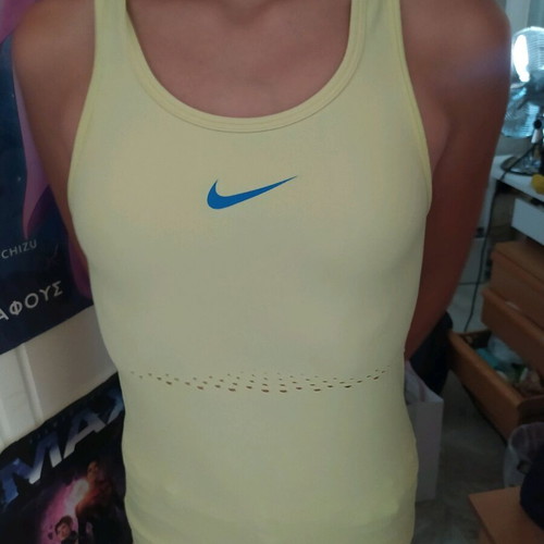 Nike women's sports tank top used, dri-fit, yellow, size S
