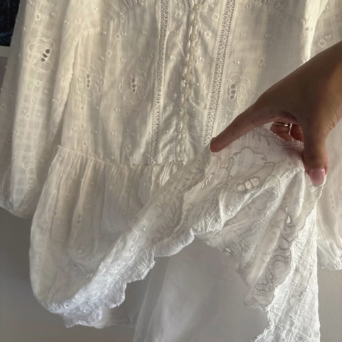 Zara boho white mini skirt new, size XS EU