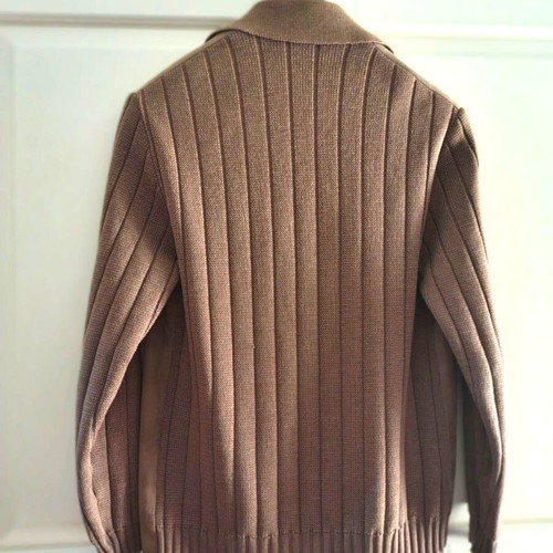 Westbury unisex vintage S jacket used, suede leather and wool, beige brown