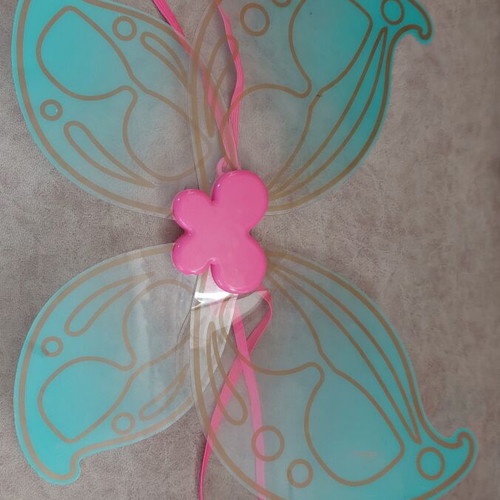 Children's Butterfly Fairy Wings turquoise-pink like new