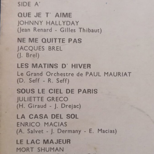 Vinyl Les plus belles chançons de France used