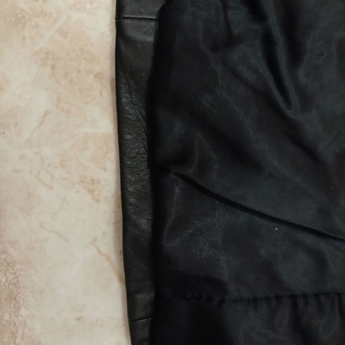Long black leather jacket size S like new, TIMBER LEATHER
