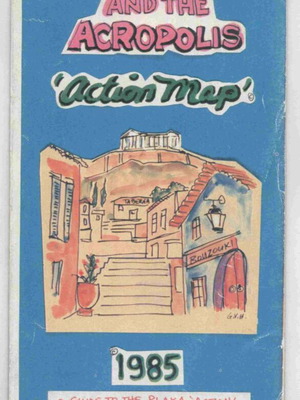 Plaka and the Acropolis Action Map 1985 used