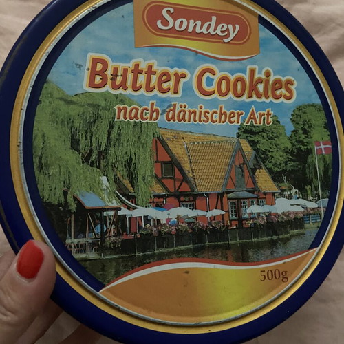 Sondey Butter Cookies metal box used, from Denmark