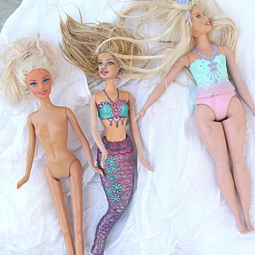 Barbie dolls Mattel like new, set of three mermaid models